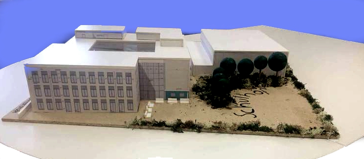 Modell des neuen Schulgebäudes